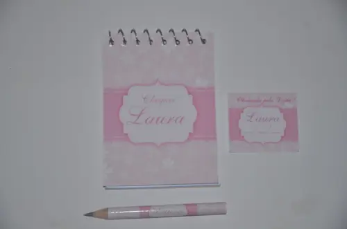 Bloquinho Personalizado com Lápis Floral
