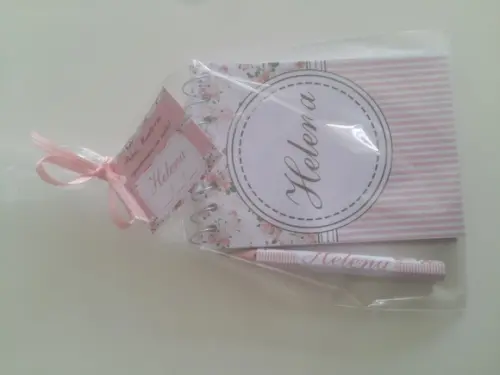 Bloquinho Personalizado com Lápis Floral
