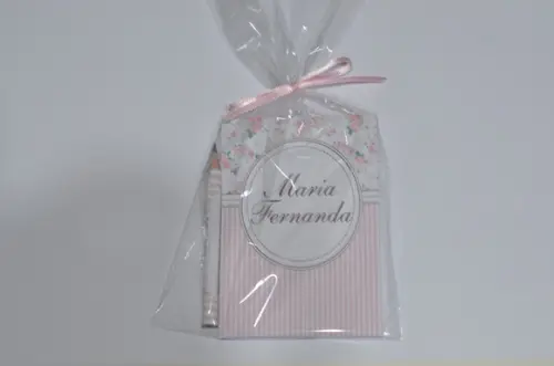 Bloquinho Personalizado com Lápis Floral Atacado