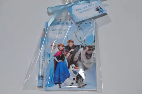 Bloquinho Personalizado com Lápis Frozen