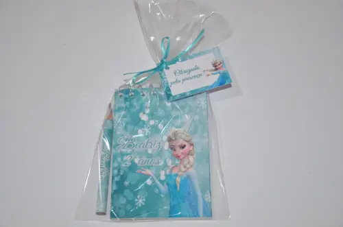 Bloquinho Personalizado com Lápis Frozen