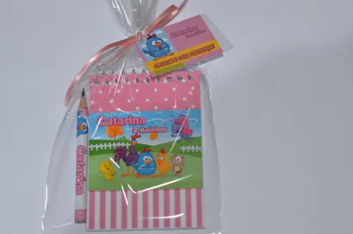 Bloquinho Personalizado com Lápis Galinha Pintadinha