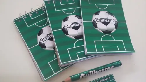 Bloquinho Personalizado com Lápis Futebol