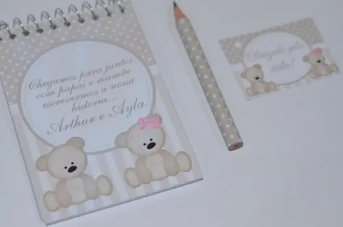Bloquinho Personalizado com Lápis Gêmeos