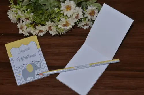Bloquinho Personalizado com Lápis Grande