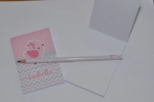 Bloquinho Personalizado com Lápis Grande