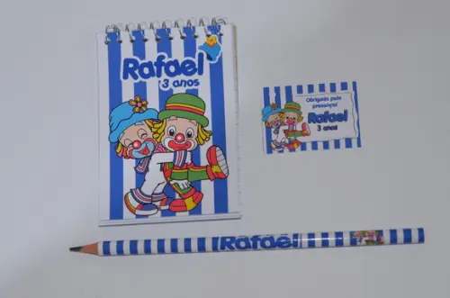 Bloquinho Personalizado com Lápis Grande Anjinho