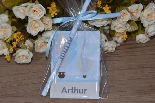 Bloquinho Personalizado com Lápis Grande Balão