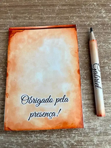 Bloquinho Personalizado com Lápis Harry Potter