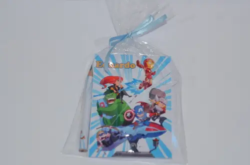 Bloquinho Personalizado com Lápis Heróis da Marvel