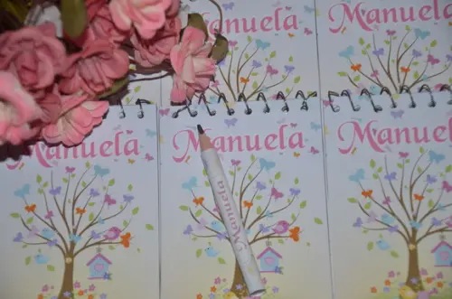 Bloquinho Personalizado com Lápis Jardim das Borboletas