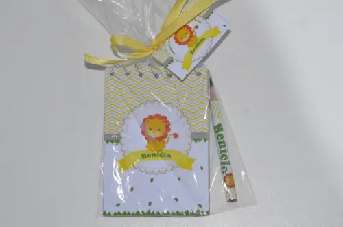 Bloquinho Personalizado com Lápis Leão