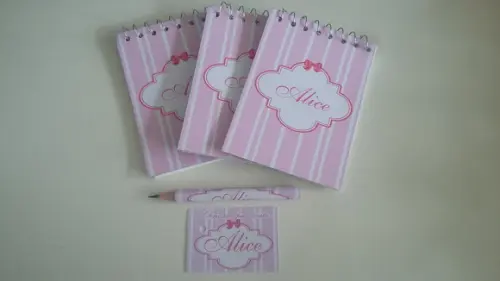 Bloquinho Personalizado com Lápis Listras