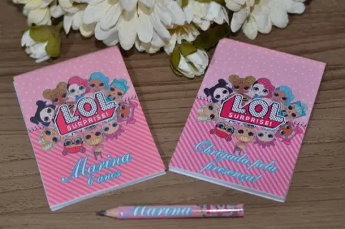 Bloquinho Personalizado com Lápis Lol