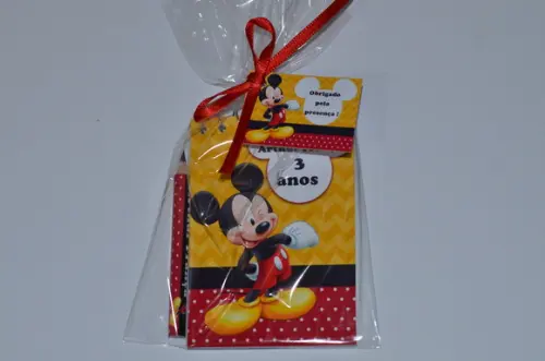 Bloquinho Personalizado com Lápis Mickey