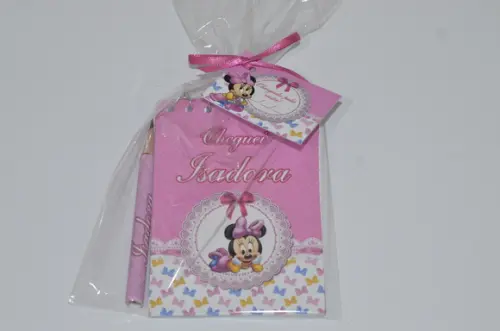 Bloquinho Personalizado com Lápis Minnie Baby