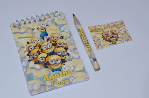 Bloquinho Personalizado com Lápis Minions