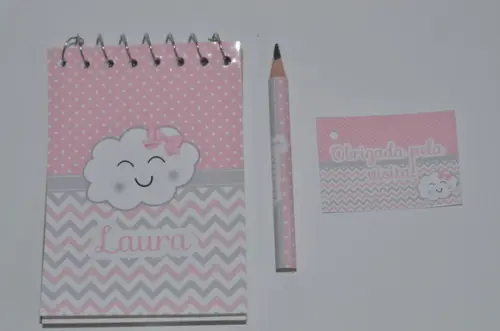 Bloquinho Personalizado com Lápis Nuvem