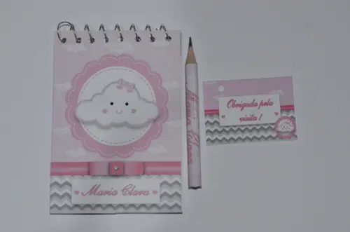 Bloquinho Personalizado com Lápis Nuvem
