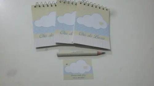 Bloquinho Personalizado com Lápis Nuvem