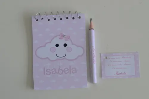 Bloquinho Personalizado com Lápis Nuvem