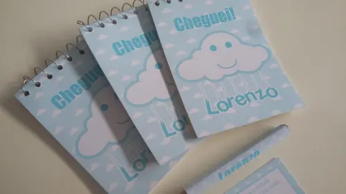 Bloquinho Personalizado com Lápis Nuvem