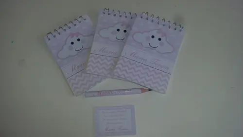 Bloquinho Personalizado com Lápis Nuvem Chevron