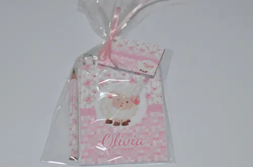 Bloquinho Personalizado com Lápis Ovelhinha