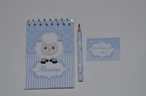 Bloquinho Personalizado com Lápis Ovelhinha