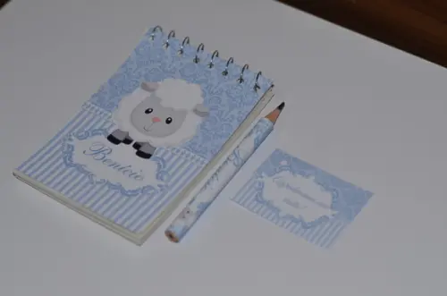Bloquinho Personalizado com Lápis Ovelhinha