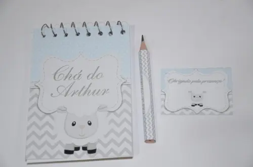 Bloquinho Personalizado com Lápis Ovelhinha