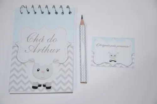 Bloquinho Personalizado com Lápis Ovelhinha