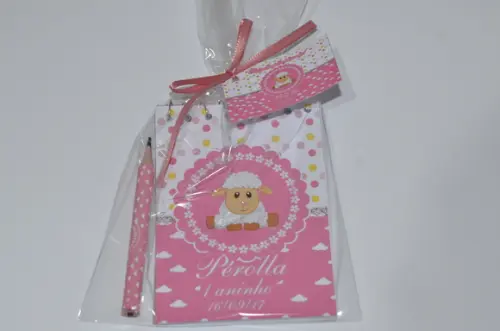 Bloquinho Personalizado com Lápis Ovelhinha