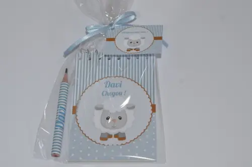 Bloquinho Personalizado com Lápis Ovelhinha