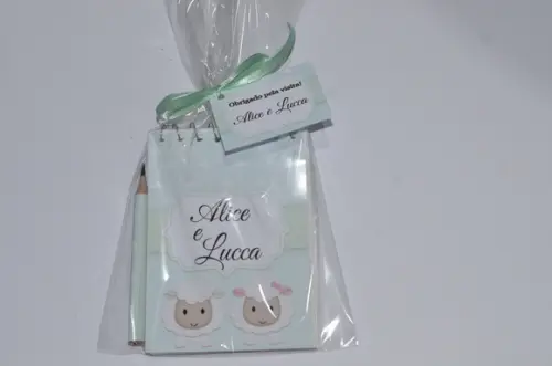 Bloquinho Personalizado com Lápis Ovelhinha