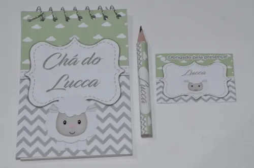 Bloquinho Personalizado com Lápis Ovelhinha