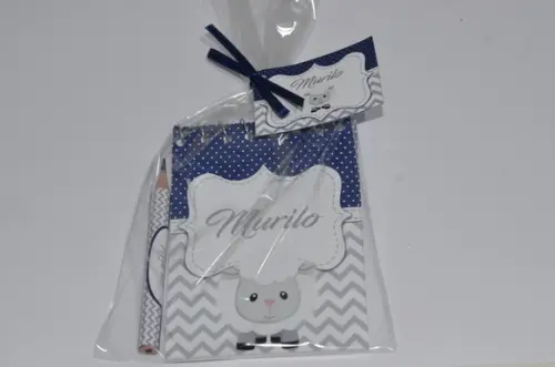 Bloquinho Personalizado com Lápis Ovelhinha