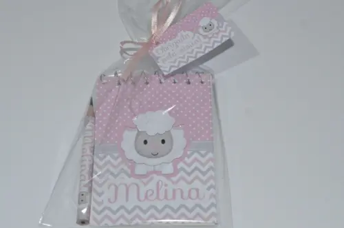 Bloquinho Personalizado com Lápis Ovelhinha