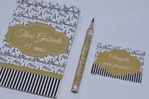 Bloquinho Personalizado com Lápis Paris