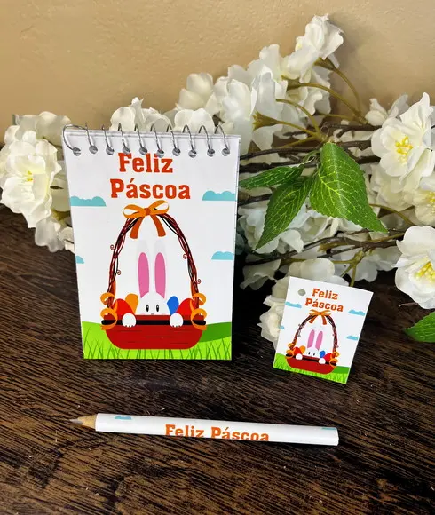 Bloquinho Personalizado com Lápis Páscoa