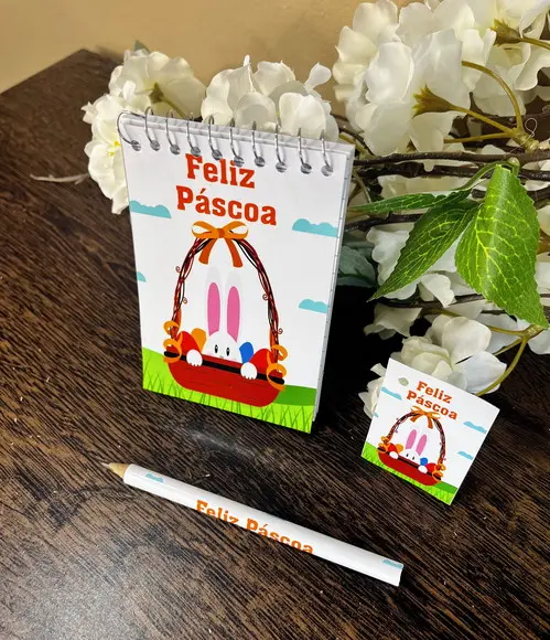 Bloquinho Personalizado com Lápis Páscoa