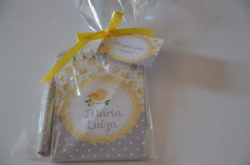 Bloquinho Personalizado com Lápis Passarinho