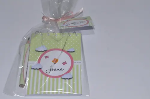 Bloquinho Personalizado com Lápis Passarinho