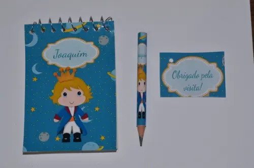 Bloquinho Personalizado com Lápis Pequeno Principe