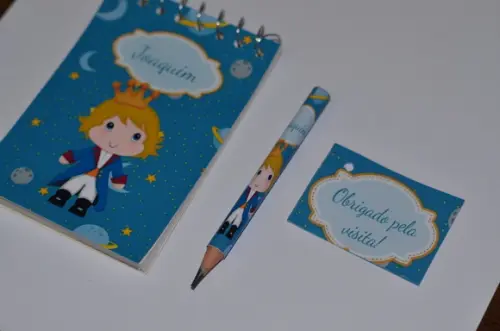 Bloquinho Personalizado com Lápis Pequeno Principe