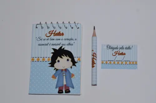 Bloquinho Personalizado com Lápis Pequeno Principe