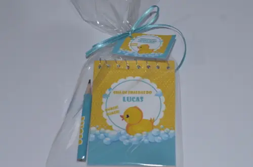 Bloquinho Personalizado com Lápis Patinho
