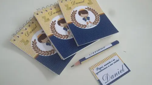 Bloquinho Personalizado com Lápis Principe