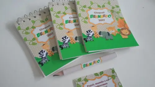 Bloquinho Personalizado com Lápis Safari