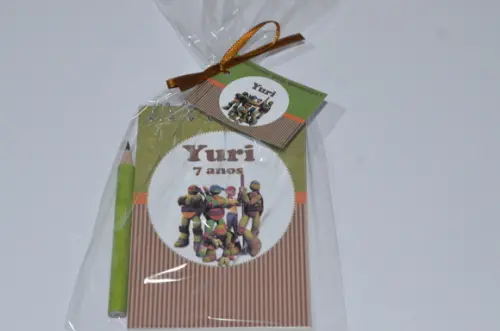 Bloquinho Personalizado com Lápis Tartarugas Ninja